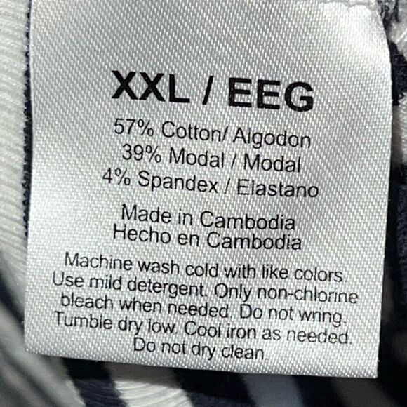 The Limited Stripped Ribbed Tank Top Womens XXLarge White Blue Made In Cambodia - Picture 6 of 9